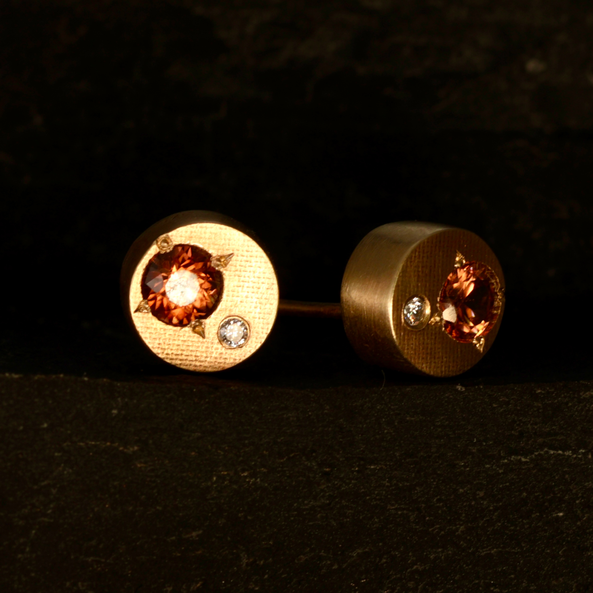 Stratum Stud Earrings - 9ct Yellow Gold - Image 3