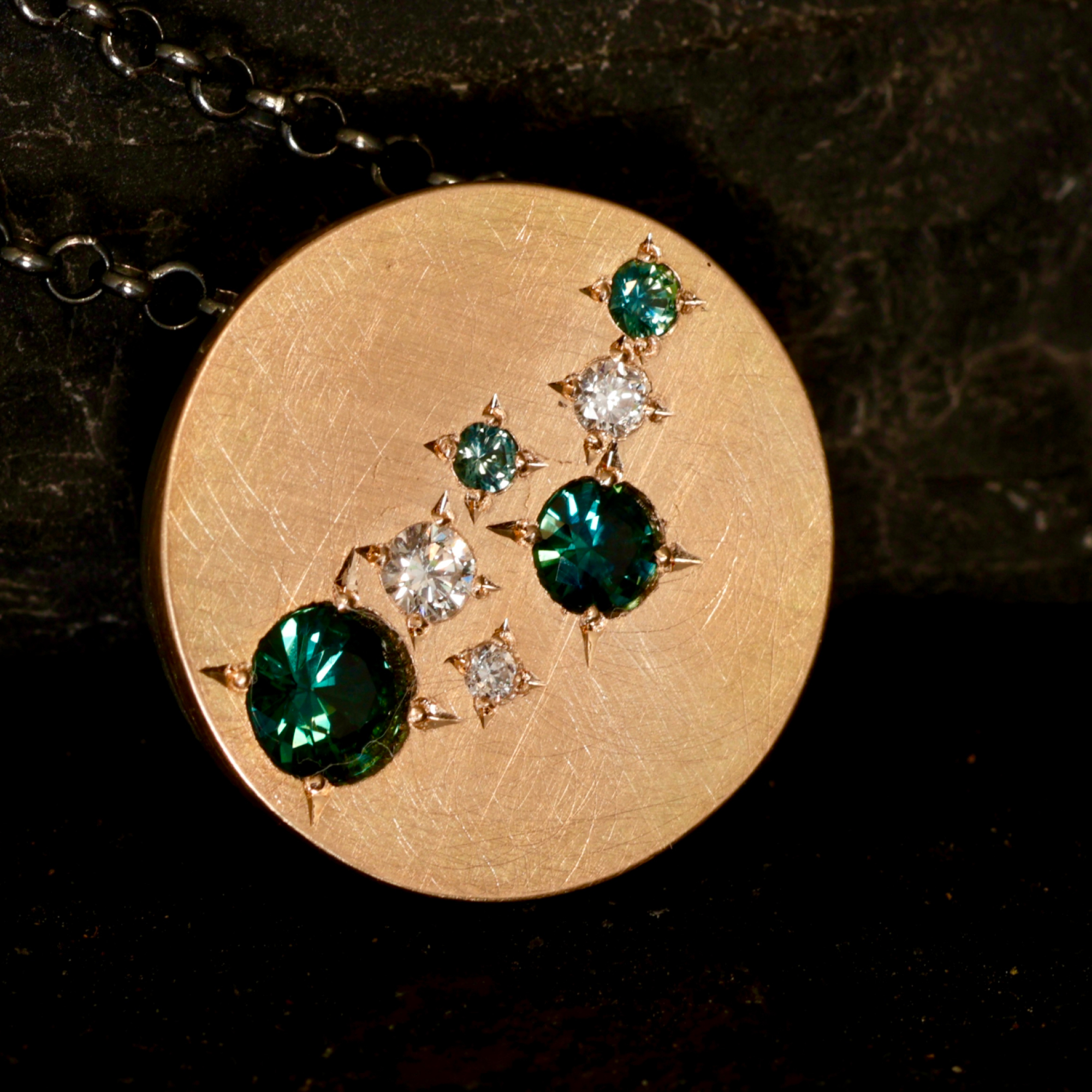 Stratum Hemisphere Pendant - 9ct yellow gold, sterling silver 3 Stratum Hemisphere Pendant - 9ct yellow gold, sterling silver - Image 3