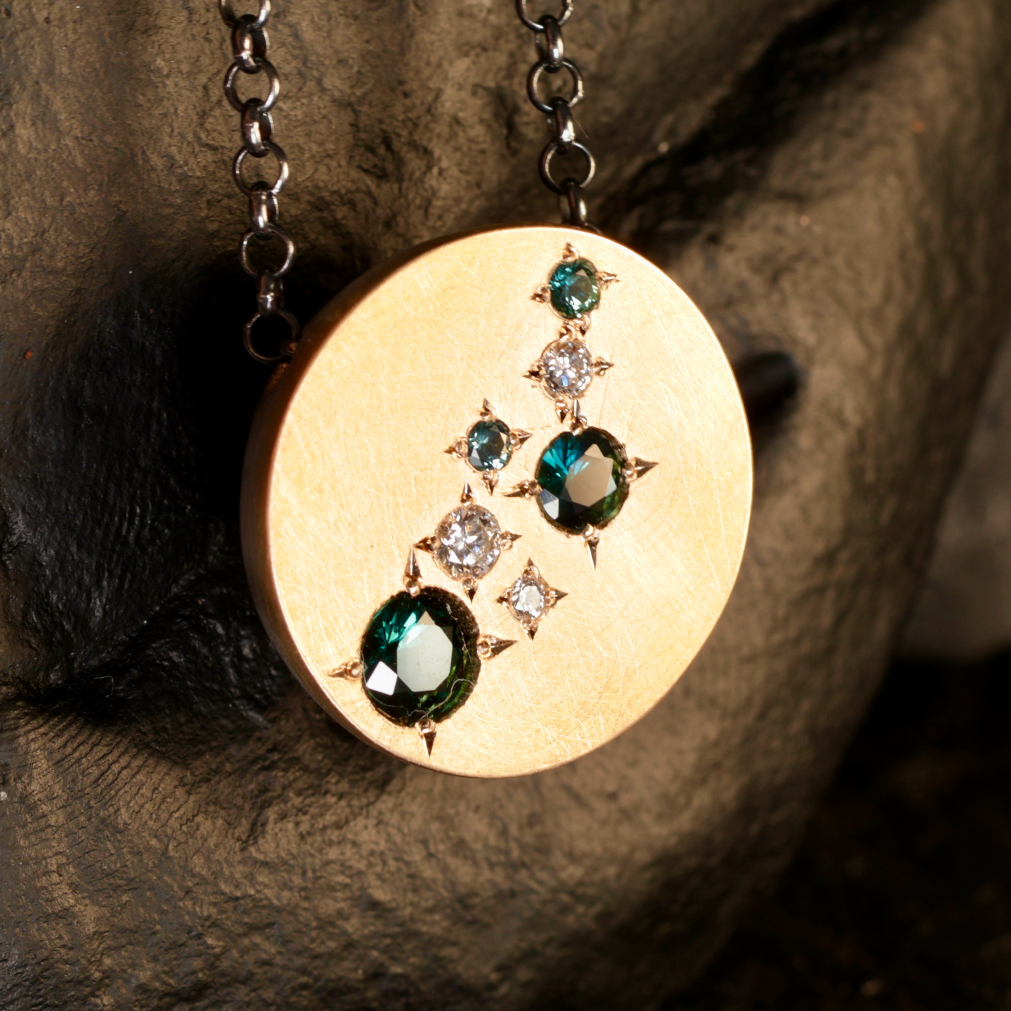 Stratum Hemisphere Pendant - 9ct yellow gold, sterling silver 2 Stratum Hemisphere Pendant - 9ct yellow gold, sterling silver - Image 2